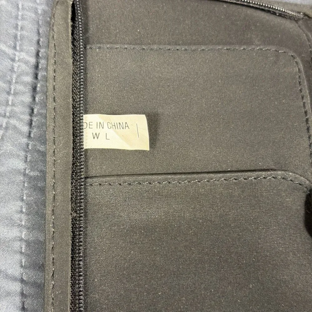 American Tourister Black Zip Around Travel Wallet Passport Document Organizer